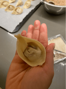 wrapped square dumpling