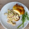 Open faced-Challah bread with Tuna Salad