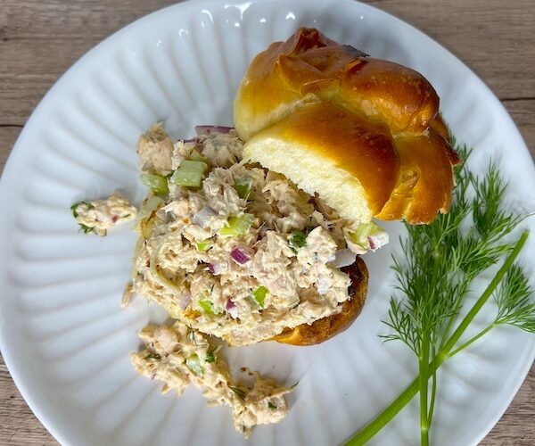 Open faced-Challah bread with Tuna Salad