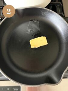 Melting butter on the skillet