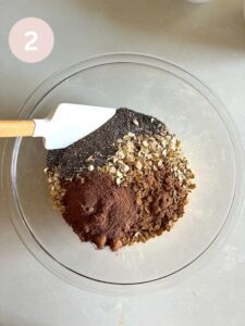Mixing dry granola ingredients 1
