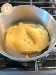 Making zeppole pastry dough 2
