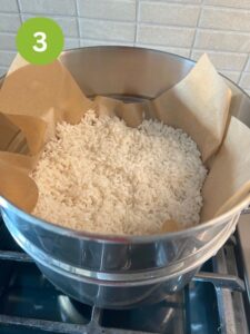 Steaming sweet rice